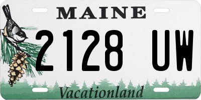 ME license plate 2128UW