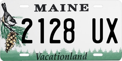 ME license plate 2128UX