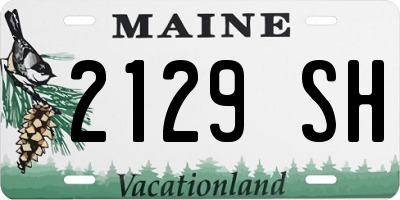 ME license plate 2129SH