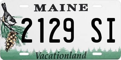 ME license plate 2129SI