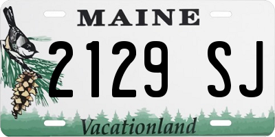 ME license plate 2129SJ