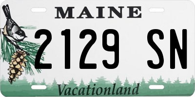 ME license plate 2129SN