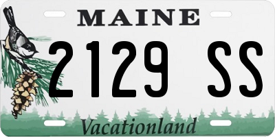 ME license plate 2129SS