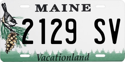 ME license plate 2129SV