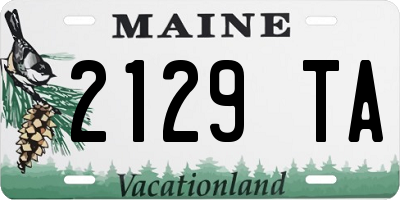 ME license plate 2129TA