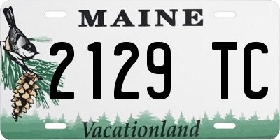 ME license plate 2129TC