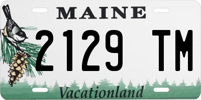 ME license plate 2129TM