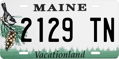 ME license plate 2129TN