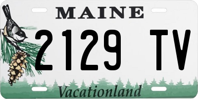 ME license plate 2129TV