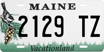 ME license plate 2129TZ