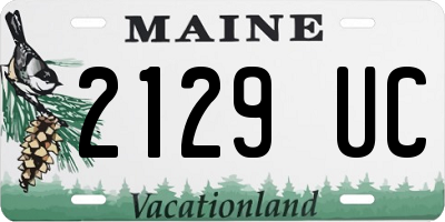 ME license plate 2129UC