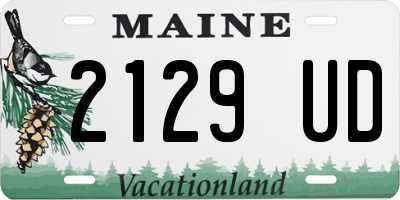 ME license plate 2129UD