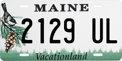 ME license plate 2129UL