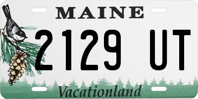 ME license plate 2129UT