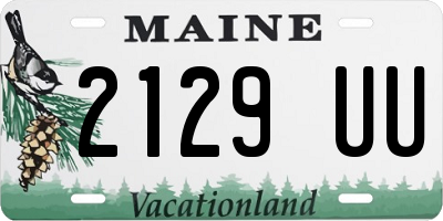 ME license plate 2129UU