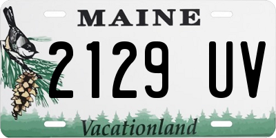 ME license plate 2129UV