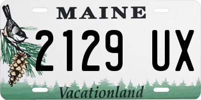 ME license plate 2129UX