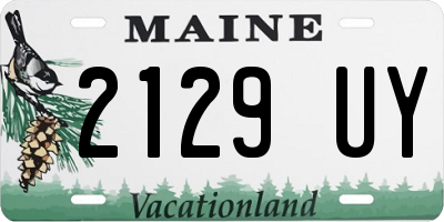 ME license plate 2129UY