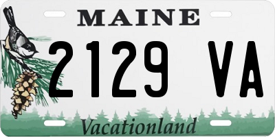 ME license plate 2129VA