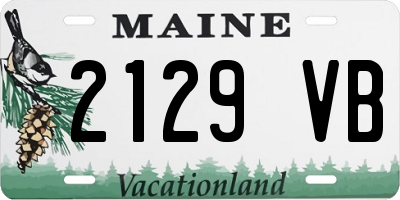 ME license plate 2129VB