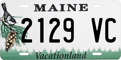 ME license plate 2129VC