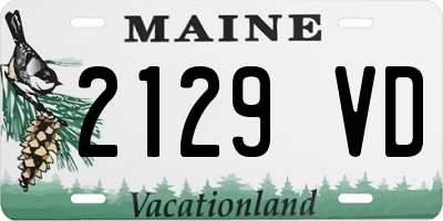 ME license plate 2129VD