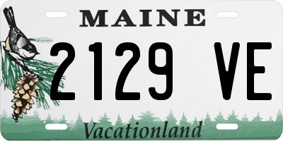ME license plate 2129VE