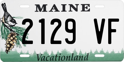 ME license plate 2129VF