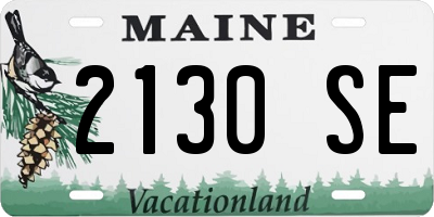 ME license plate 2130SE