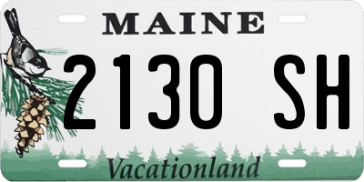 ME license plate 2130SH