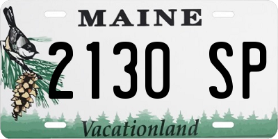 ME license plate 2130SP