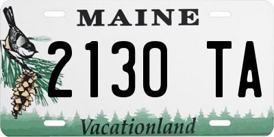 ME license plate 2130TA