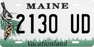 ME license plate 2130UD