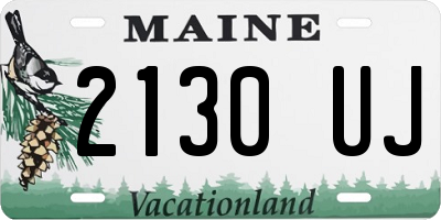 ME license plate 2130UJ