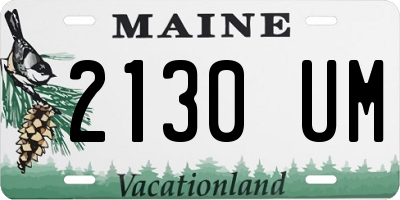 ME license plate 2130UM
