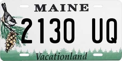 ME license plate 2130UQ