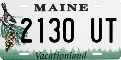 ME license plate 2130UT