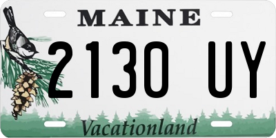 ME license plate 2130UY