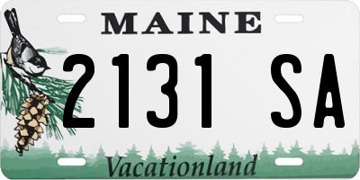 ME license plate 2131SA