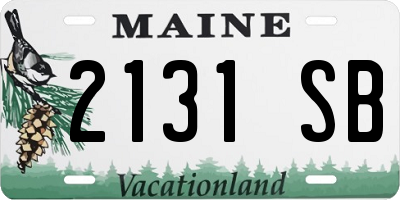 ME license plate 2131SB