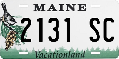ME license plate 2131SC