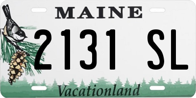 ME license plate 2131SL