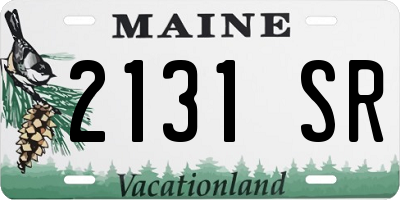 ME license plate 2131SR