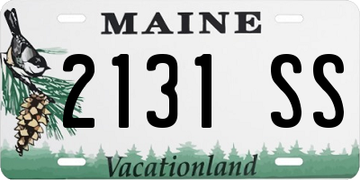ME license plate 2131SS