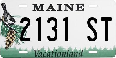 ME license plate 2131ST