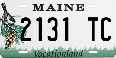 ME license plate 2131TC