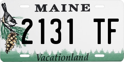 ME license plate 2131TF