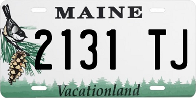 ME license plate 2131TJ