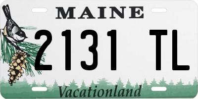 ME license plate 2131TL