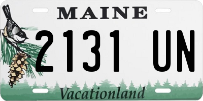 ME license plate 2131UN